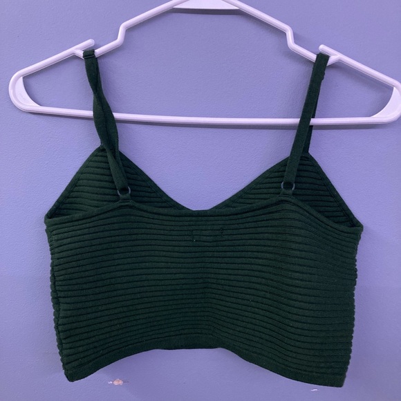 Aerie Take Charge Olive Petal Sweater Corset Tank - Picture 7 of 9